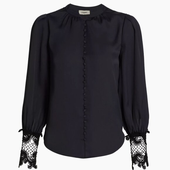 L'AGENCE  Ava Lace Cuff Blouse - NWT - Picture 1 of 9